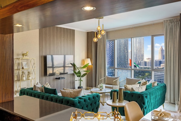 Apartment, Balcony, Garden View | Living area