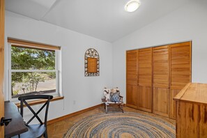 Interior - Retro-Modern, Mountain Retreat with 3 bedrooms, 2 baths, a bonus game room, office, and a beautiful deck with ample seating for enjoying the Stunning Mountain Peak Views. Best Views in town. (Pagosa Springs)