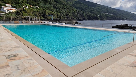 Pool. Apartment 'Branca' with Sea View, Private Terrace and Wi-Fi