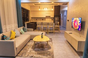 Apartemen Deluks, 2 kamar tidur, balkon, pemandangan kota | Area keluarga