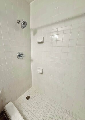 Dusche, Haartrockner, Shampoo