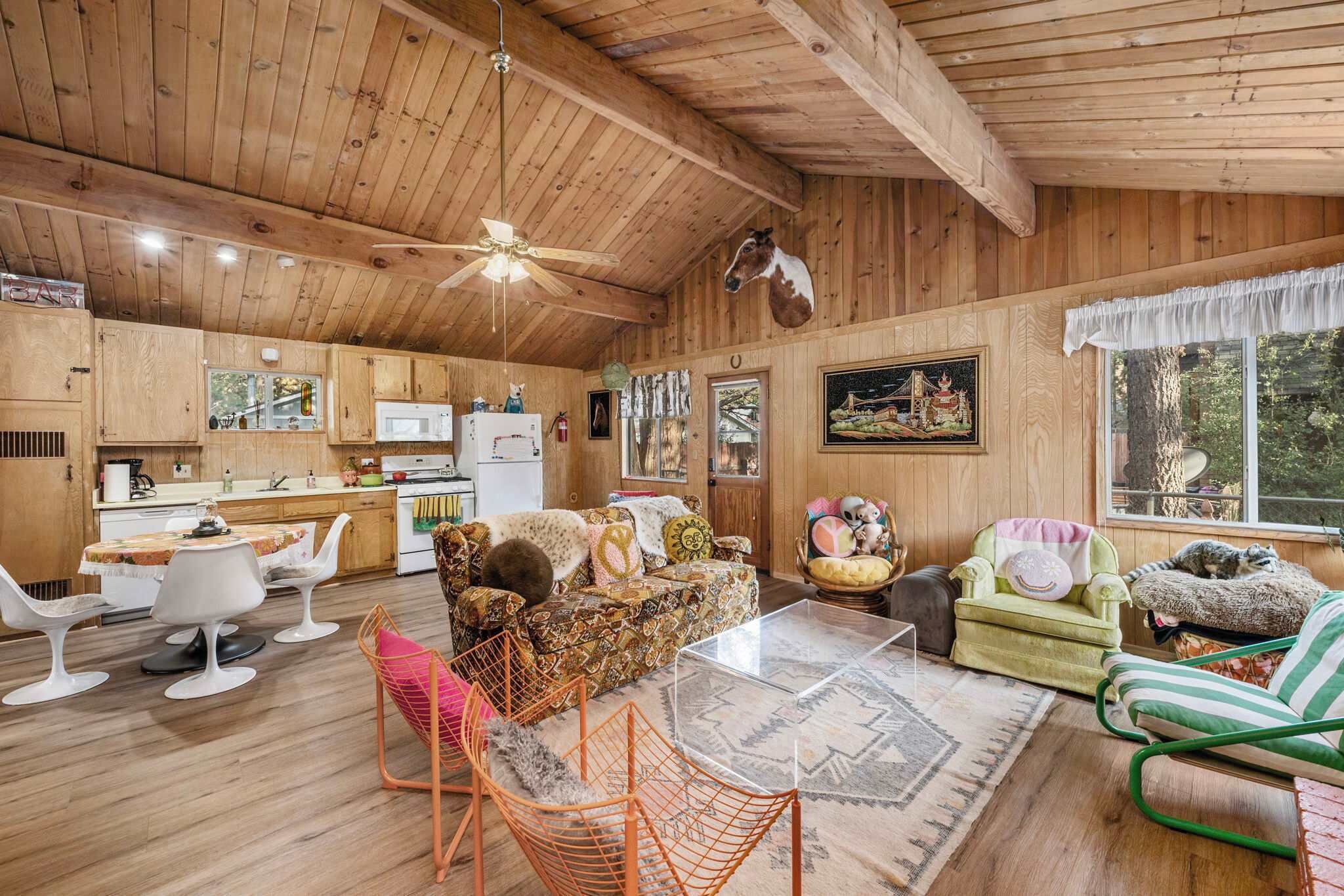 TV, fireplace, video games