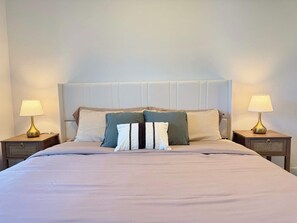 1 bedroom, desk, iron/ironing board, travel crib