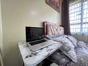 1 bedroom, iron/ironing board, Internet, bed sheets
