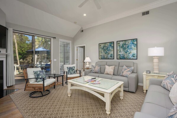 TV, foosball, stereo - Stunning Lagoon View Rental Home in Sea Pines, HHI (Hilton Head Island)