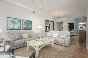 TV, table football, stereo