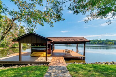 Hyco Lake Escape w/ Deck & Dock: Families Welcome!