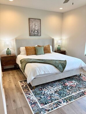 2 bedrooms, iron/ironing board, WiFi, bed sheets