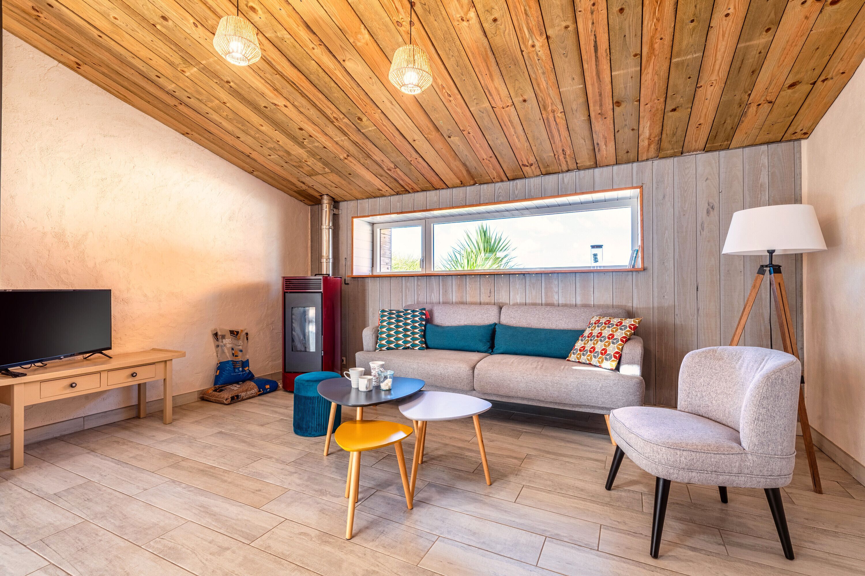 Télévision, cheminée