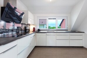 Fridge, oven, stovetop, dishwasher - Apartment 'Weinbergblick' with Balcony and Wi-Fi (Auggen)