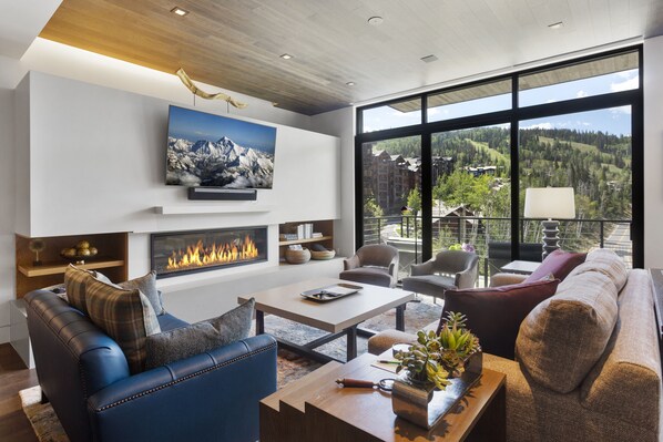 Condo, 3 Bedrooms | Living area | Smart TV, streaming services - One Empire Pass at Deer Valley Resort - Three Bedroom Residence #402 3 Condo (Park City)