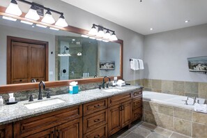 Condo, 4 Bedrooms | Bathroom | Towels, shampoo - Stag Lodge 4BR with Loft Views, Hot Tub, Ski Access Condo (Park City)