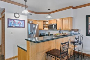 Condo, 2 Bedrooms | Private kitchen | Fridge, oven, coffee/tea maker, toaster - Powder Run at Deer Valley Resort - Two Bedroom Condo with Hot Tub #A12 2 Condo (Park City)