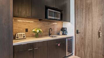 Estúdio | Cozinha privada | Geladeira, cafeteira/chaleira, torradeira