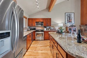 Condo, 2 Bedrooms | Private kitchen | Fridge, coffee/tea maker