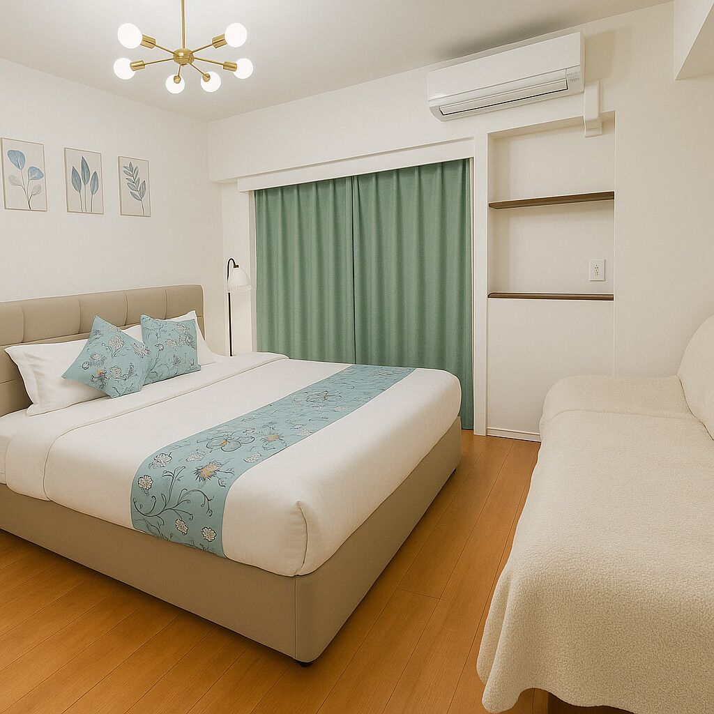 Quarto casal urbano, 1 cama King, sacada, vista para a cidade | Escrivaninha, espaço de trabalho para notebook, cortinas blackout