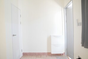 Desk, blackout curtains, iron/ironing board, free WiFi