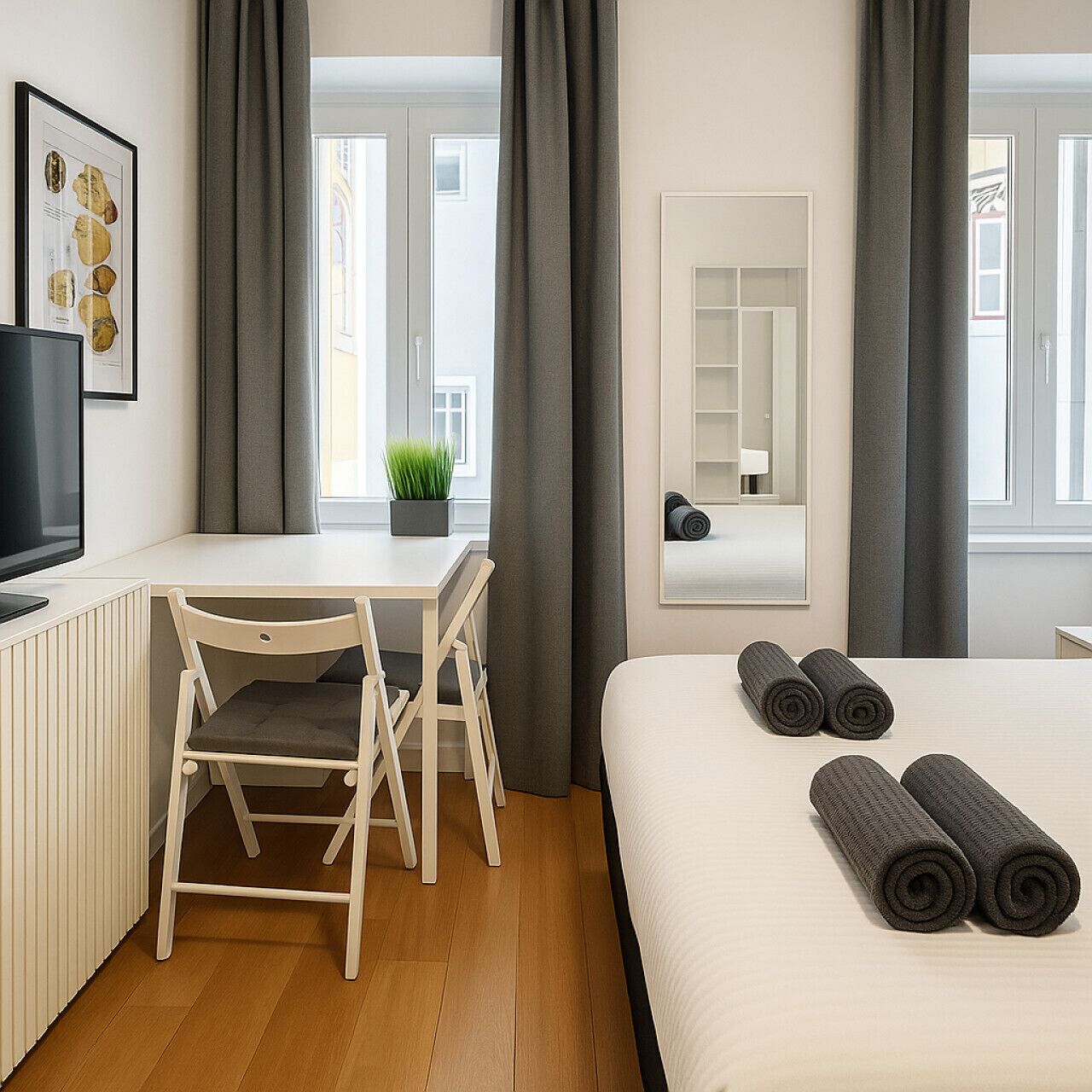 Iron/ironing board, WiFi, bed sheets