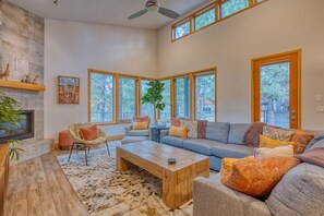 TV, fireplace, offices, printers