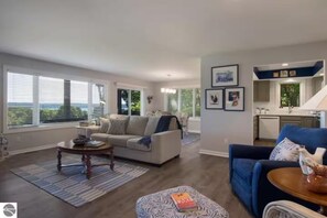 Double Room, Lake View | Living area - 2BR Escape Torch Lake Views Golf 755 (Kewadin)