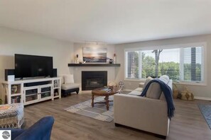 Double Room, Lake View | Living area - 2BR Escape Torch Lake Views Golf 755 (Kewadin)