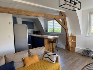 Living area - Apartment 7 minutes walk from the beach (Dunkerque)
