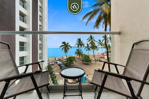 Studio Suite, 1 Queen Bed, Pool Access, Ocean View (Harbor 171 Torre Norte 211) | View from room - Brand New Oceanview Studio - Pools - Beach - Gym (Puerto Vallarta)