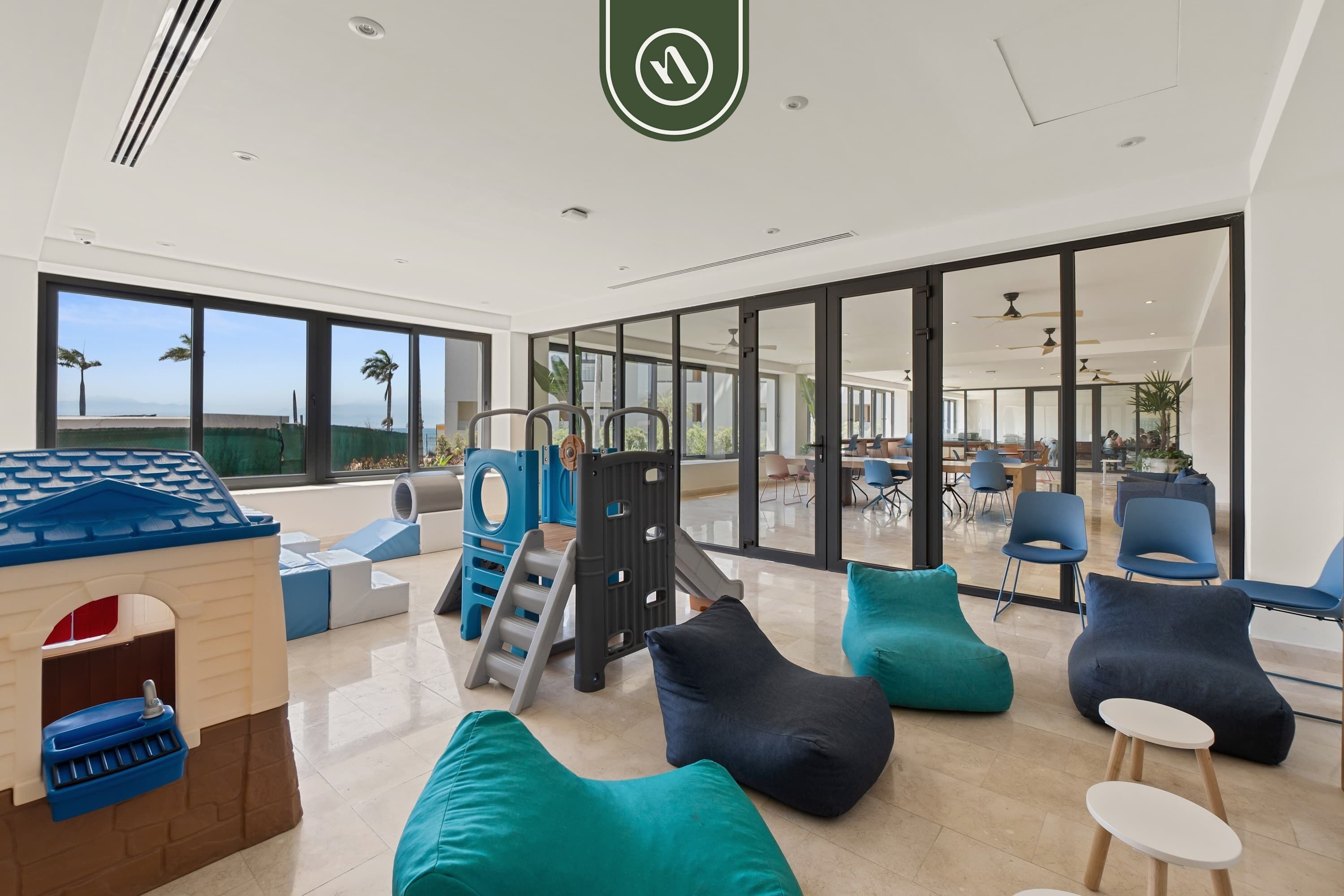 Departamento, varias camas, cocina, vista al océano (Zantamar TH 2B) | Área infantil