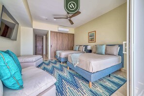 Apartment, Multiple Beds, Kitchen, Ocean View (Harbor 171 Torre Norte 101) | 4 bedrooms, individually decorated, individually furnished, bed sheets - Luxury 4 BR Condo Right Next to the Beach - Pools (Puerto Vallarta)