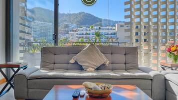 Studio, Multiple Beds, Kitchen, City View (Rincon de Almas-206) | Living area | 42-inch flat-screen TV with digital channels