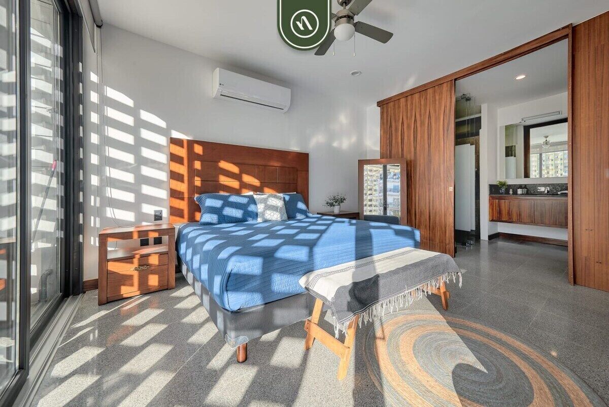 Estudio, varias camas, acceso a la alberca, vista a la ciudad (Rincon de Almas-206) | 1 habitación, decoración personalizada y muebles diferentes 