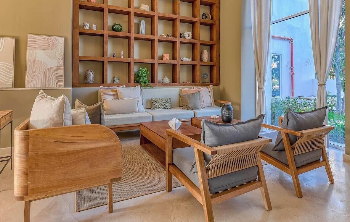 Suite estudio, 1 cama King size y sofá cama, balcón, vista al océano (Harbor 171 Torre Norte TNU11) | Área de sala de estar