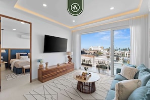 Apartment, Multiple Beds, Kitchen, Ocean View (Vrede 301) | Living area