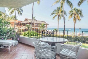 Outdoor dining - Ocean View 2Br Condo-balcony-beach-pool VDS 111 (Puerto Vallarta)