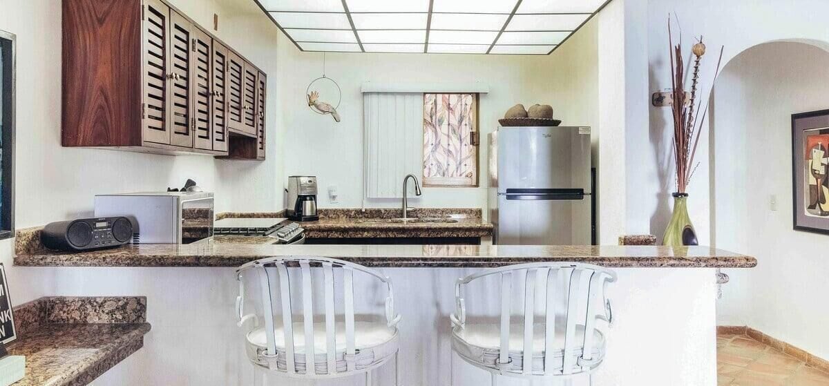 Departamento, varias camas, acceso a la alberca, vista al océano (111-VistadelSol) | Cocina privada