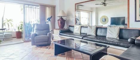 Apartment, Multiple Beds, Pool Access, Ocean View (111-VistadelSol) | Living area