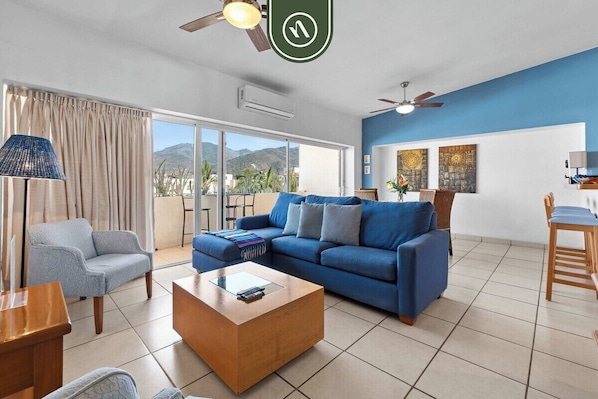 Condo, Multiple Beds, Terrace, Ocean View (La Joya PV 510) | Living area