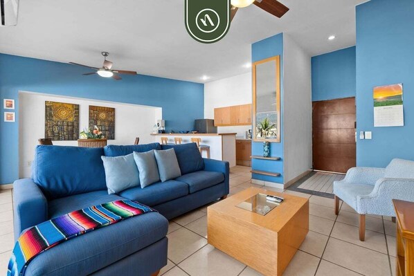 Condo, Multiple Beds, Terrace, Ocean View (La Joya PV 510) | Living area