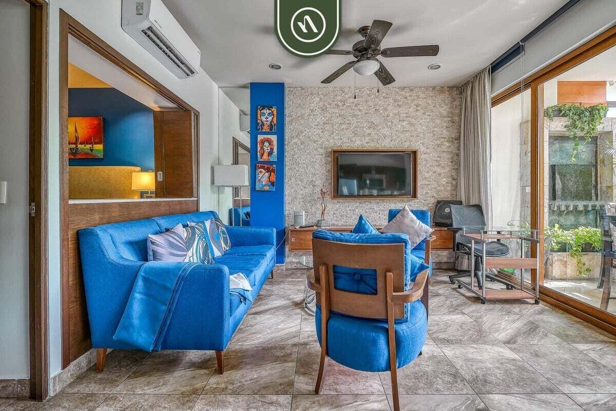 Appart'hôtel, 1 très grand lit, bain à remous, vue océan (Residences by Pinnacle 207) | Coin séjour