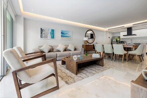 Condo, Multiple Beds, Pool Access, Beach View (Bolongo F2-003) | Living area - Amazing Condo - Beach Access - Spa - Pool (Punta de Mita)