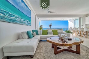 Living area - Oceanview Luxury Condo - Private Beach - Rooftpop (Puerto Vallarta)