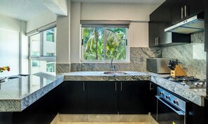 Appart'hôtel, plusieurs lits, bain à remous, vue océan (Costa Vallarta 95) | Cuisine privée