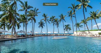 Beachfront 2BR Condo - Pool - Blue Flag Beach