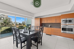 Condo, 1 King Bed with Sofa bed, Pool Access, Ocean View (Icon Vallarta T2 401) | Private kitchen | Coffee/tea maker