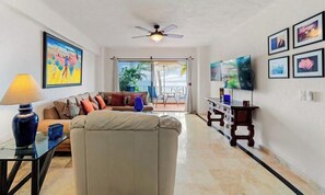 Apartment, Multiple Beds, Pool Access, Ocean View (212-VistadelSol) | Living area