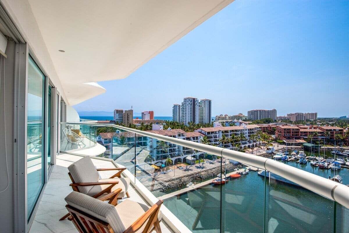 Appart'hôtel, 1 très grand lit, balcon (Nautico 8A) | Vue de la chambre