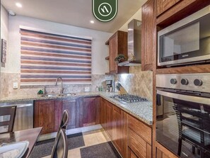 Condo, 1 King Bed, Hot Tub, Beach View (V177 106) | Private kitchen