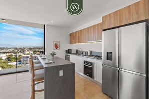 Apartment, Multiple Beds, Kitchen, Ocean View (Koralion 6D) | Private kitchen | Espresso maker, coffee/tea maker, dining tables - Corner 2 BR Condo - Rooftop Pool With Oceanview (Puerto Vallarta)