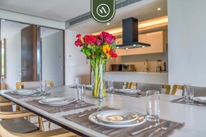 Condo, Multiple Beds, Kitchen, Ocean View (Bolongo - 309) | 3 bedrooms, individually decorated, individually furnished, bed sheets - New 3BR Condo - Oceanview Terrace - Private Beach (Punta de Mita)