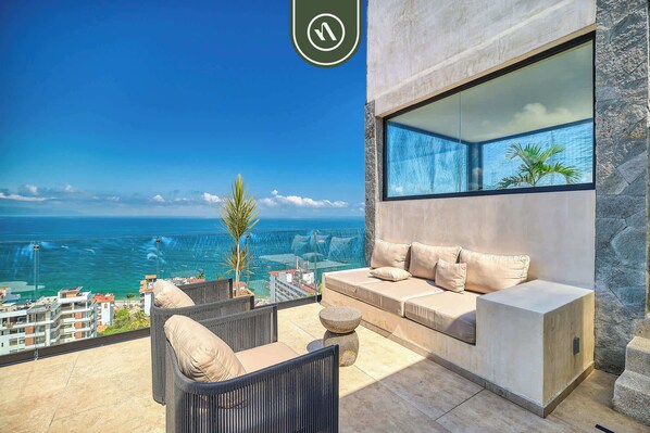 Apartment, Multiple Beds, Kitchen, Ocean View (Nomada 6B) | Terrace/patio - Luxury Oceanview Condo - Rooftop Pool - Downtown (Puerto Vallarta)